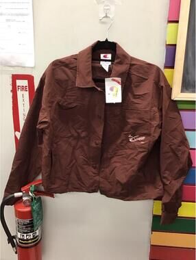 Champion women’s crop layering jacket small campus maroon new target